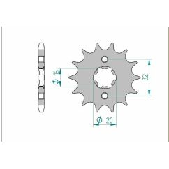 Pignon AFAM acier standard - 428