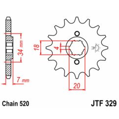 Pignon JT SPROCKETS acier standard - 520