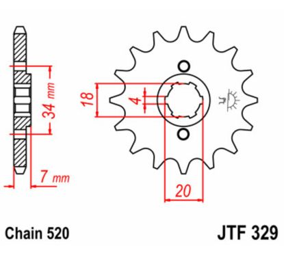 Pignon JT SPROCKETS acier standard - 520