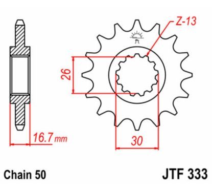 Pignon JT SPROCKETS acier standard - 530