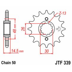 Pignon JT SPROCKETS acier standard - 530