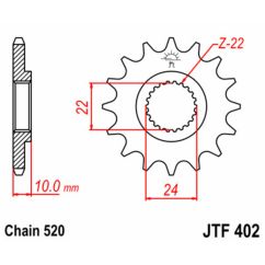 Pignon JT SPROCKETS acier standard - 520
