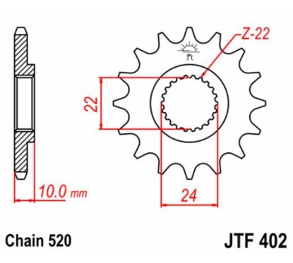 Pignon JT SPROCKETS acier standard - 520
