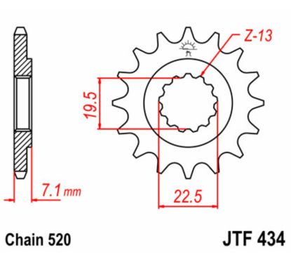 Pignon JT SPROCKETS acier standard - 520