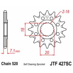 Pignon JT SPROCKETS acier anti-boue - 520