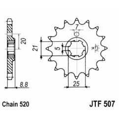 Pignon JT SPROCKETS acier standard - 520