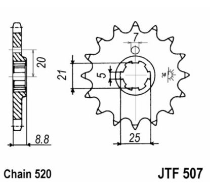 Pignon JT SPROCKETS acier standard - 520