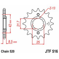 Pignon JT SPROCKETS acier standard - 520