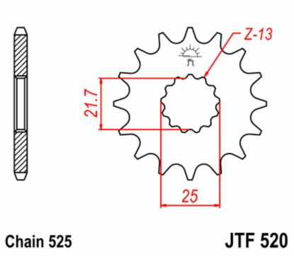 Pignon JT SPROCKETS acier standard - 525