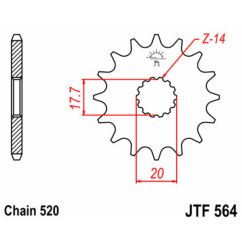 Pignon JT SPROCKETS acier standard - 520