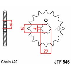 Pignon JT SPROCKETS acier standard - 420