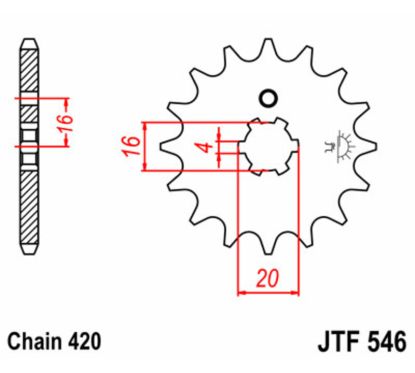 Pignon JT SPROCKETS acier standard - 420