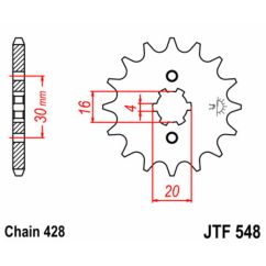 Pignon JT SPROCKETS acier standard - 428