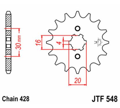 Pignon JT SPROCKETS acier standard - 428