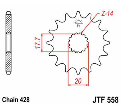 Pignon JT SPROCKETS acier standard - 428