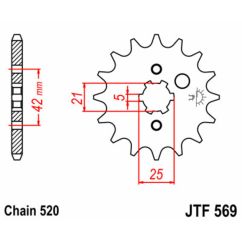 Pignon JT SPROCKETS acier standard - 520