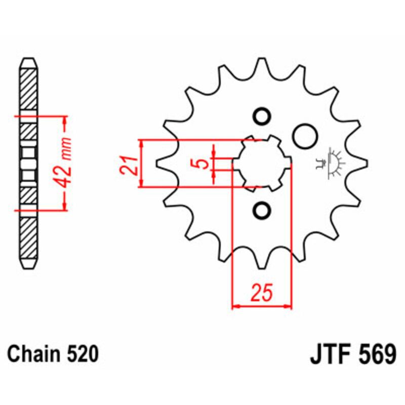 Pignon JT SPROCKETS acier standard - 520