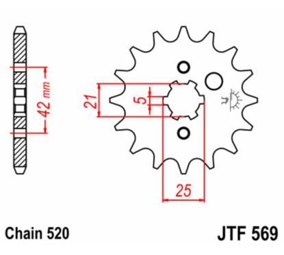 Pignon JT SPROCKETS acier standard - 520