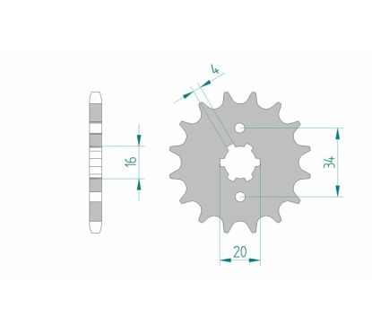 Pignon AFAM acier standard - 428