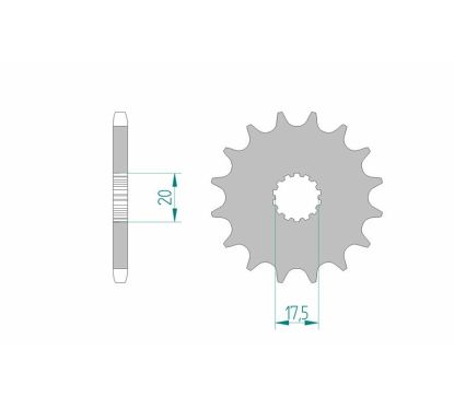 Pignon AFAM acier standard - 428