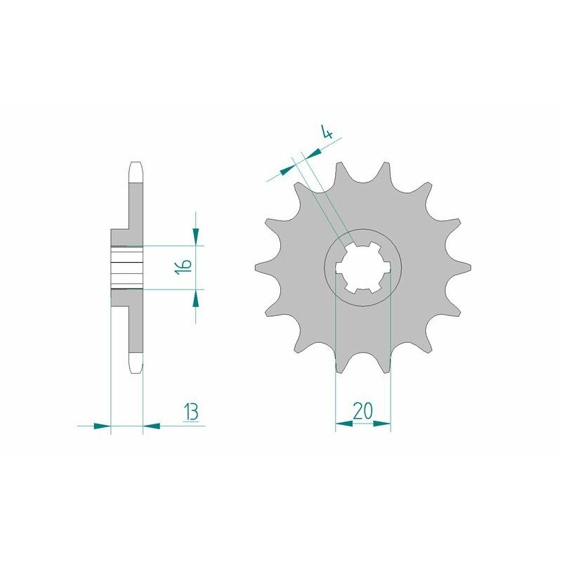 Pignon AFAM acier standard - 520