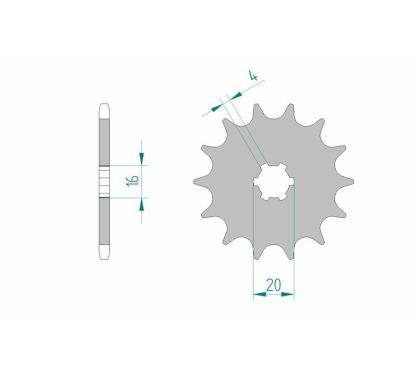 Pignon AFAM acier standard - 520