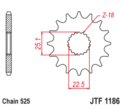 Pignon JT SPROCKETS acier anti-bruit - 525