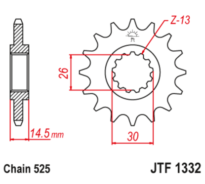 Pignon JT SPROCKETS acier anti-bruit - 525
