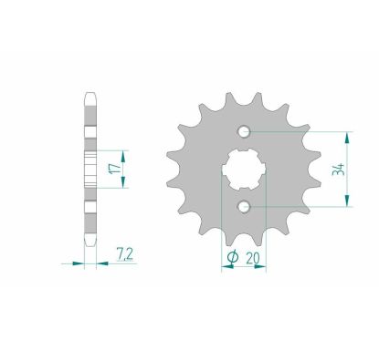 Pignon AFAM acier standard - 428