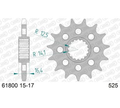 Pignon AFAM acier anti-bruit - 525