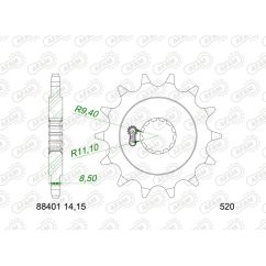 Pignon AFAM acier standard - 520