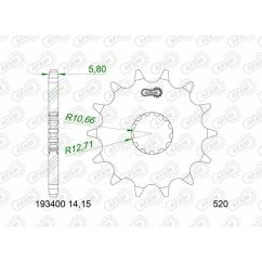 Pignon AFAM acier standard - 520