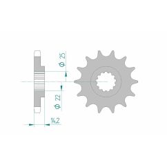 Pignon AFAM acier standard - 630