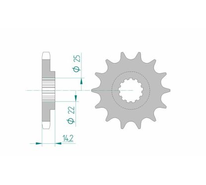 Pignon AFAM acier standard - 630