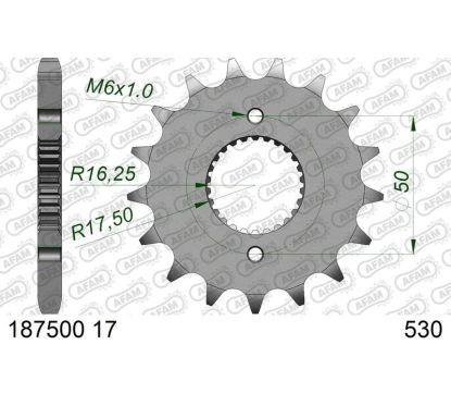Pignon AFAM acier standard - 530