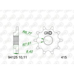 Pignon AFAM acier standard - 415
