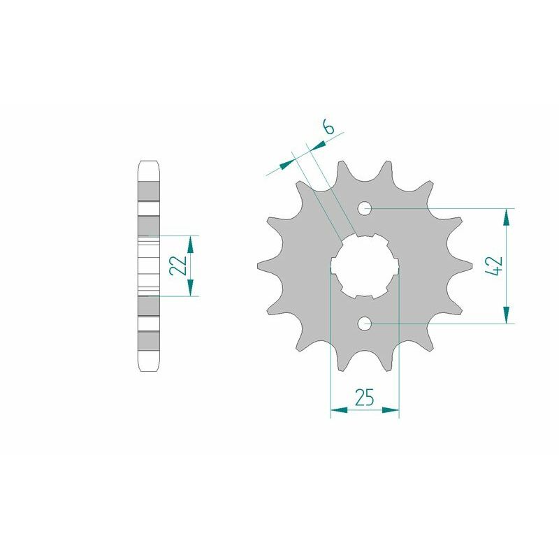 Pignon AFAM acier standard - 530