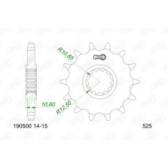 Pignon AFAM acier standard - 525