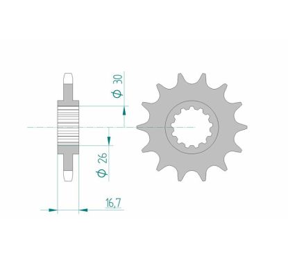 Pignon AFAM acier standard - 525