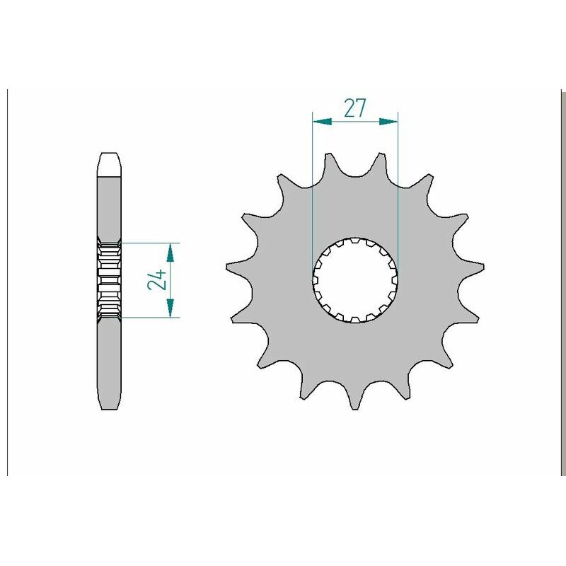 Pignon AFAM acier standard - 530