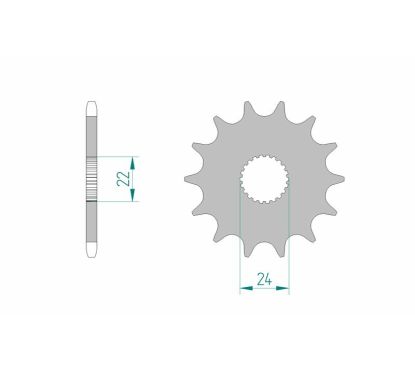 Pignon AFAM acier standard - 520