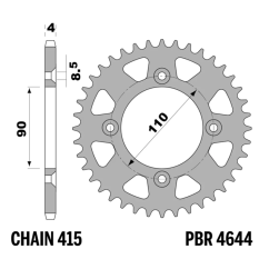 Couronne PBR alu standard - 415