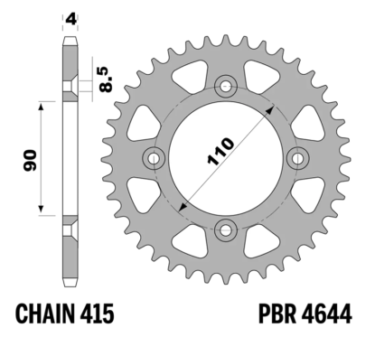 Couronne PBR alu standard - 415