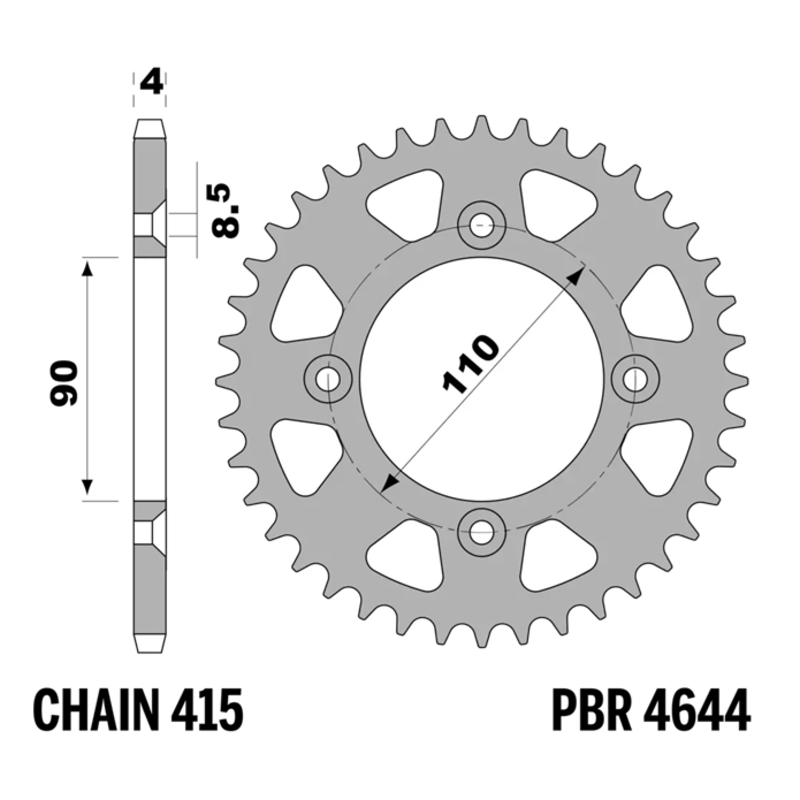 Couronne PBR alu standard - 415