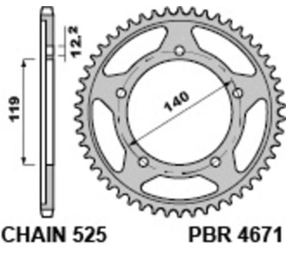 Couronne PBR acier standard - 525