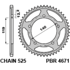 Couronne PBR acier standard - 525