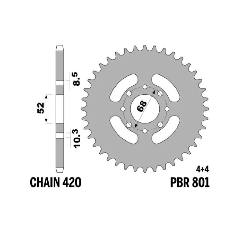 Couronne PBR acier standard - 520