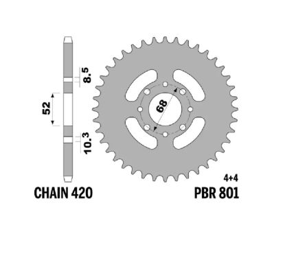 Couronne PBR acier standard - 520