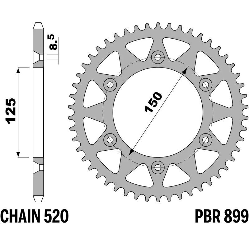 Couronne PBR alu standard - 520