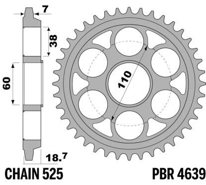 Couronne PBR acier standard - 525